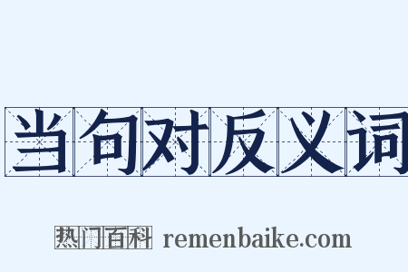 当句对反义词是什么意思的图片